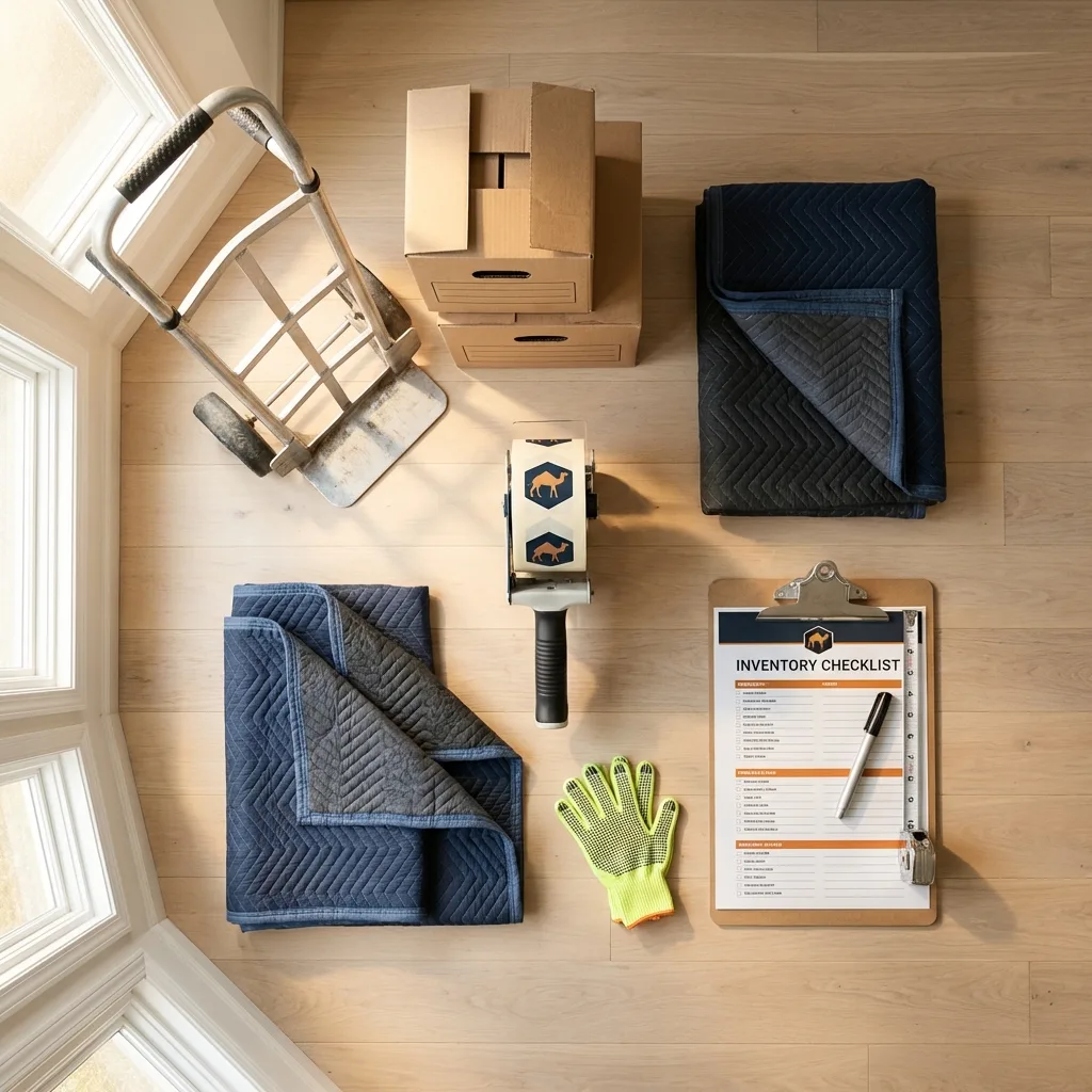 Professional moving supplies and packing materials layout for Plattsmouth residential relocations